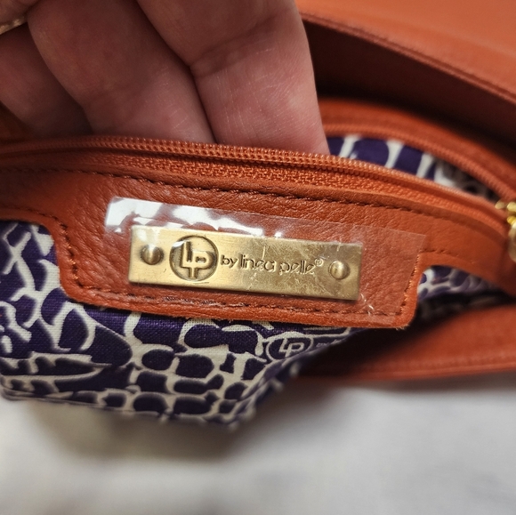NWT Linea Pelle Rust Color Leather Crossbody Adjustable Bag - Picture 4 of 16